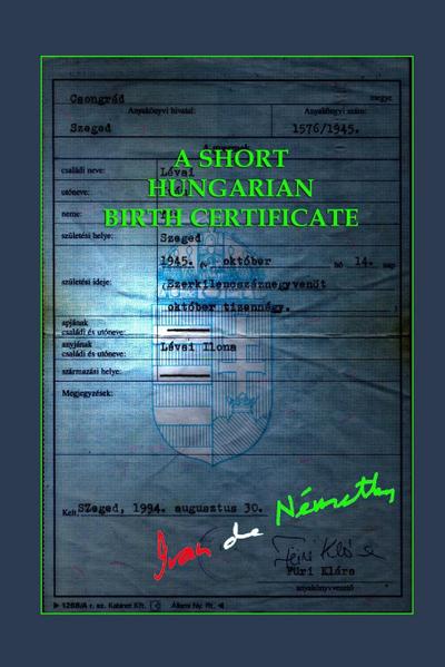 A Short Hungarian Birth Certificate