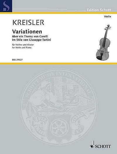 Variationen über ein Thema von Corelli F-Dur Nr. 9für Violine und Klavier