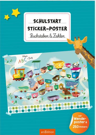 Schulstart-Sticker-Poster Buchstaben & Zahlen