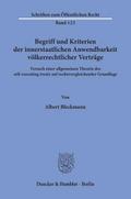 Begriff und Kriterien der innerstaatlichen Anwendb