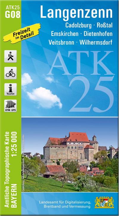 ATK25-G08 Langenzenn (Amtliche Topographische Karte 1:25000)