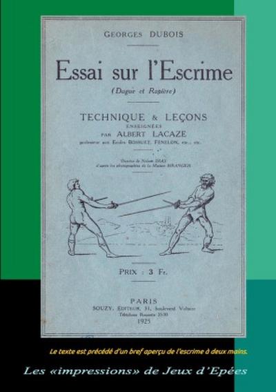 Essai sur l’Escrime (Dague et Rapière)