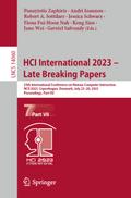 HCI International 2023 - Late Breaking Papers