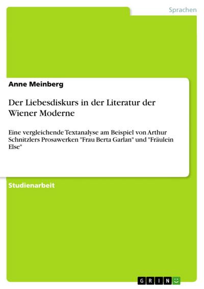 Der Liebesdiskurs in der Literatur der Wiener Moderne