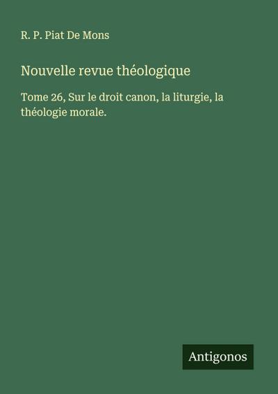 Nouvelle revue théologique