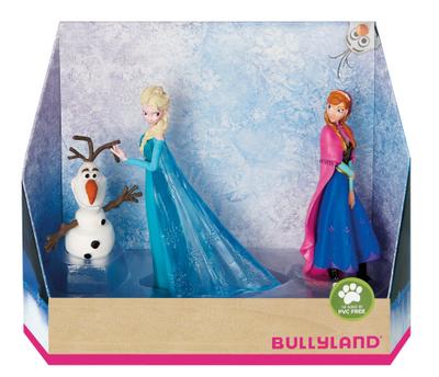 Bullyland 13446 - Spielfigurenset, Walt Disney Die Eiskönigin - Elsa, Anna und Olaf, liebevoll handbemalte Figuren, PVC-frei, tolles Geschenk für Jungen und Mädchen zum fantasievollen Spielen