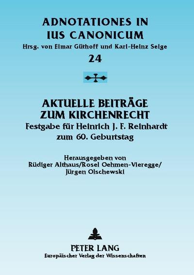 Aktuelle Beiträge zum Kirchenrecht