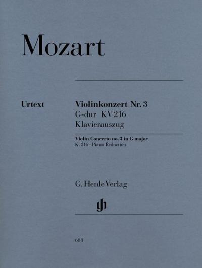 Mozart, Wolfgang Amadeus - Violinkonzert Nr. 3 G-dur KV 216 (Klavierauszug)