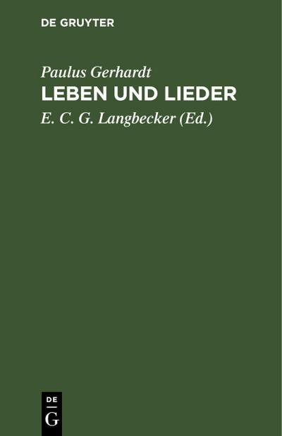 Leben und Lieder