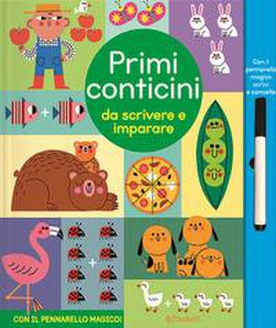 Primi conticini da scrivere e imparare. Scrivi cancella & riscrivi