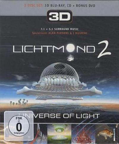 Lichtmond 2 - Universe of Light 3D, 1 Blu-ray + 1 DVD u. 1 Audio-CD