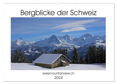 Bergblicke der Schweiz (Wandkalender 2024 DIN A2 quer), CALVENDO Monatskalender