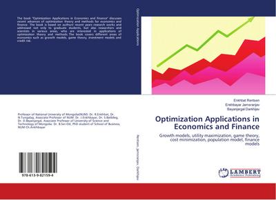 Optimization Applications in Economics and Finance