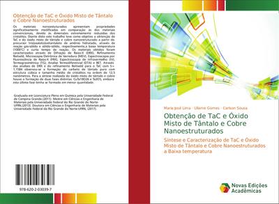 Obtenção de TaC e Óxido Misto de Tântalo e Cobre Nanoestruturados