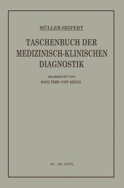 Taschenbuch der Medizinisch Klinischen Diagnostik