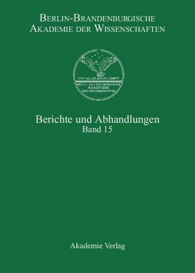 Berichte und Abhandlungen 15