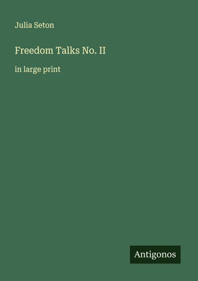 Freedom Talks No. II