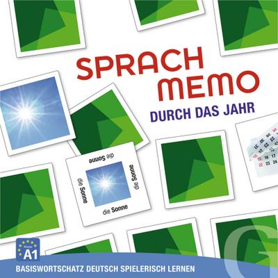 Hueber Verlag GmbH SPRACHMEMO Durch das Jahr: Basiswortschatz Deutsch spielerisch Lernen / Sprachspiel