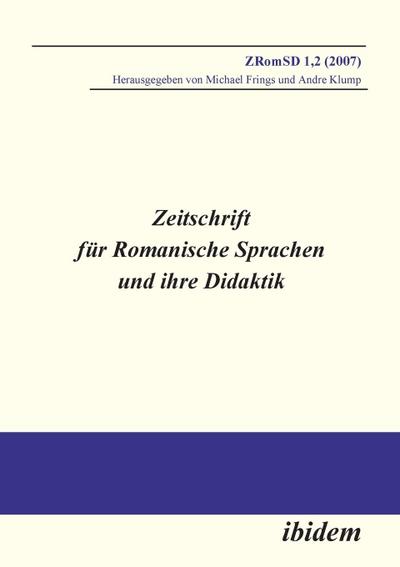 Zeitschrift für Romanische Sprachen und ihre Didaktik. H.1.2