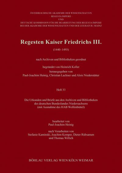 Regesten Kaiser Friedrichs III. (1440-1493)
