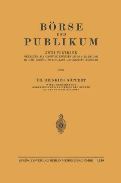 Börse und Publikum