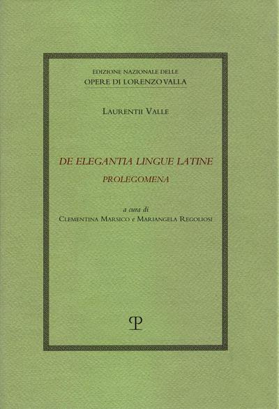 De elegantia lingue latine. Prolegomena