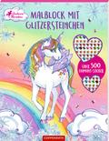 Einhorn-Paradies - Malblock mit Glitzersteinchen