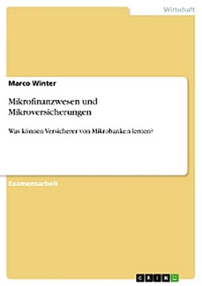 Mikrofinanzwesen und Mikroversicherungen