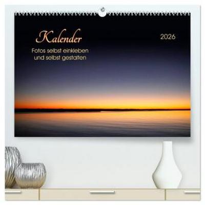 Kalender - Fotos selbst einkleben und selbst gestalten (hochwertiger Premium Wandkalender 2026 DIN A2 quer), Kunstdruck in Hochglanz