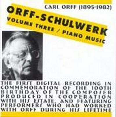 Orff-Schulwerk,Vol. 3: Piano Music