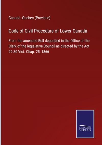 Code of Civil Procedure of Lower Canada
