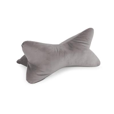 Bookiepad Leseknochen Cozy Samt - mittelgrau