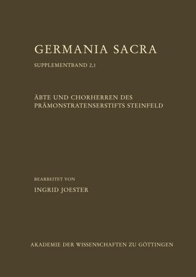Äbte und Chorherren des Prämonstratenserstifts Steinfeld, Teil 1