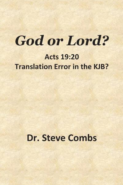 God or Lord? Acts 19