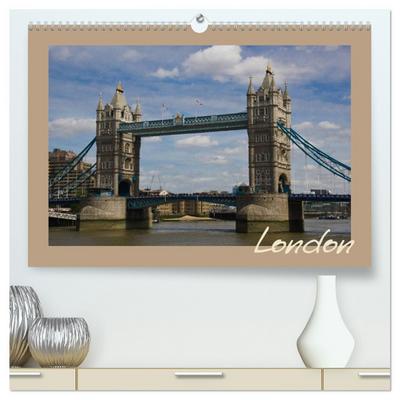 London (hochwertiger Premium Wandkalender 2026 DIN A2 quer), Kunstdruck in Hochglanz