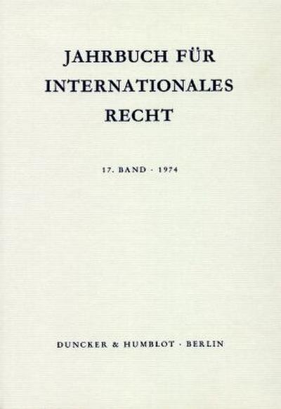 Jahrbuch für Internationales Recht.
