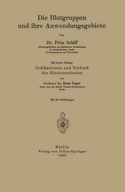 Die Blutgruppen und ihre Anwendungsgebiete