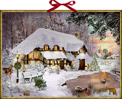 Winterliches Cottage, Adventskalender