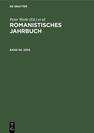 Romanistisches Jahrbuch 2005