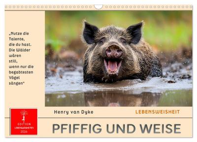 Pfiffig und weise (Wandkalender 2026 DIN A3 quer), CALVENDO Monatskalender