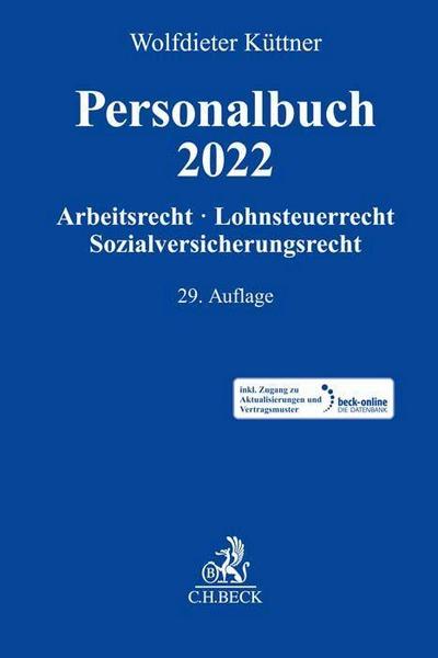 Personalbuch 2022, m. 1 Buch, m. 1 Online-Zugang