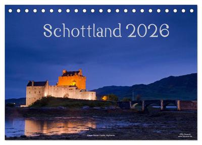 Schottland (Tischkalender 2026 DIN A5 quer), CALVENDO Monatskalender