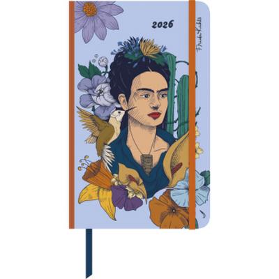 Frida Kahlo Wochen-Notizkalender groß 2026 - Taschen-Kalender 13x21 cm - mit Verschlussband & Falttasche - Weekly