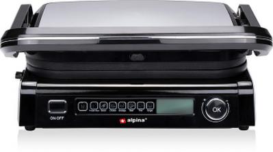 ALPINA Kontaktgrill, 230V, 2100W, Edelstahl