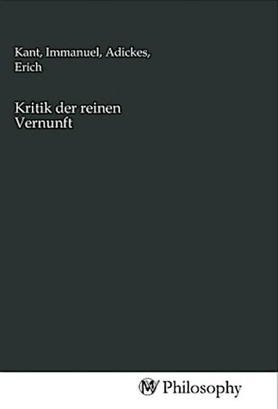 Kritik der reinen Vernunft