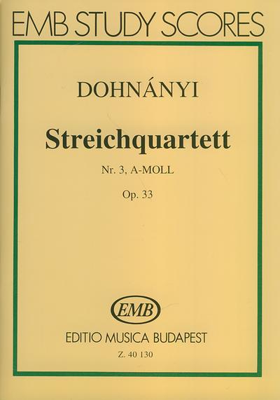 Streichquartett a-moll Nr.3 op.33Studienpartitur
