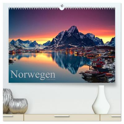 Norwegen (hochwertiger Premium Wandkalender 2026 DIN A2 quer), Kunstdruck in Hochglanz