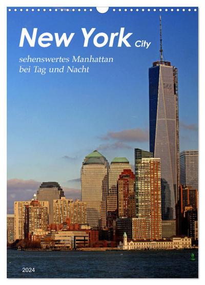 New York - sehenswertes Manhattan bei Tag und Nacht (Wandkalender 2024 DIN A3 hoch), CALVENDO Monatskalender
