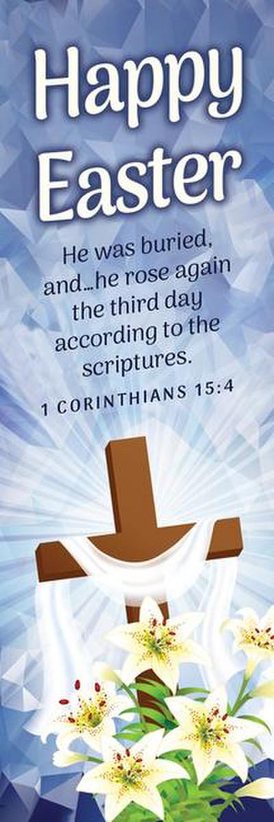 Happy Easter - Easter Kids Bookmark - 1 Cor 15:4