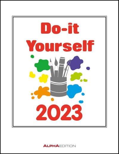 Do-it-Yourself Foto Bastelkalender 2023 groß. Bastelpapier weiß
